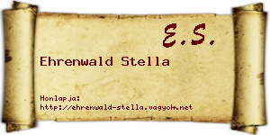 Ehrenwald Stella névjegykártya